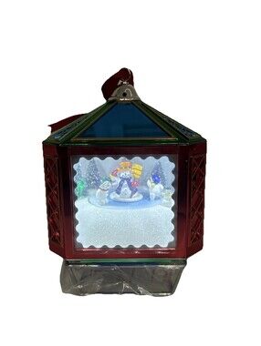 Mr. Christmas Ornament Magic Scene Lights & Motion Musical Snowman